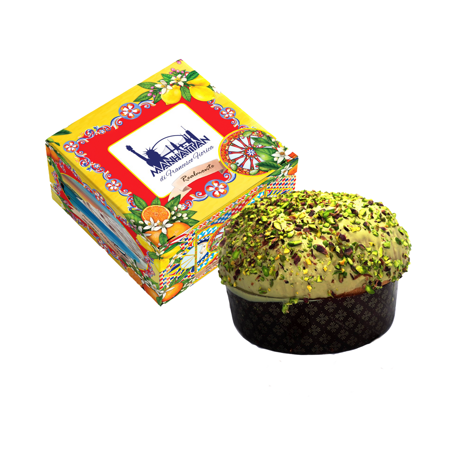 Panettone artigianale con crema al pistacchio