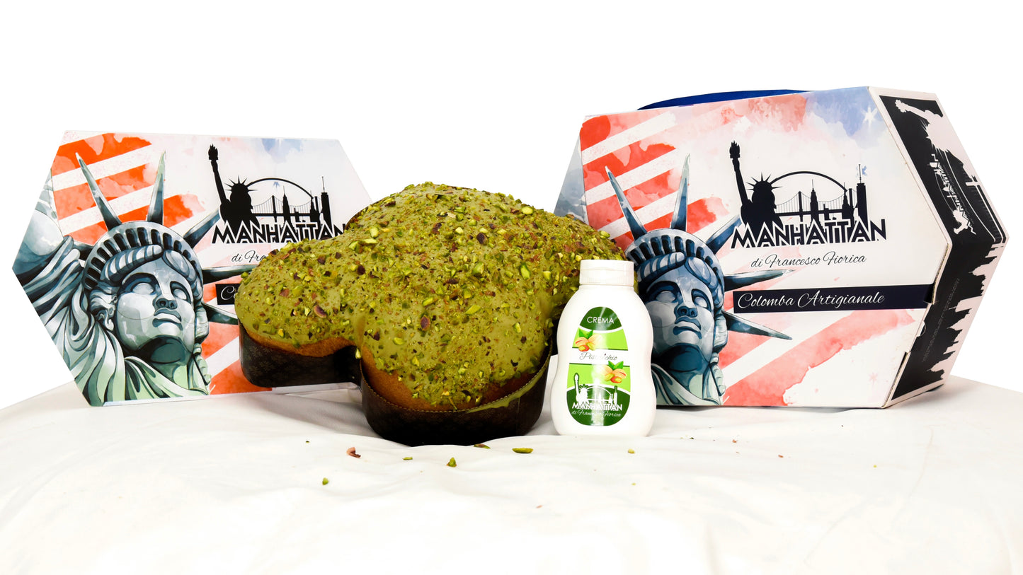 Colomba artigianale con crema al pistacchio