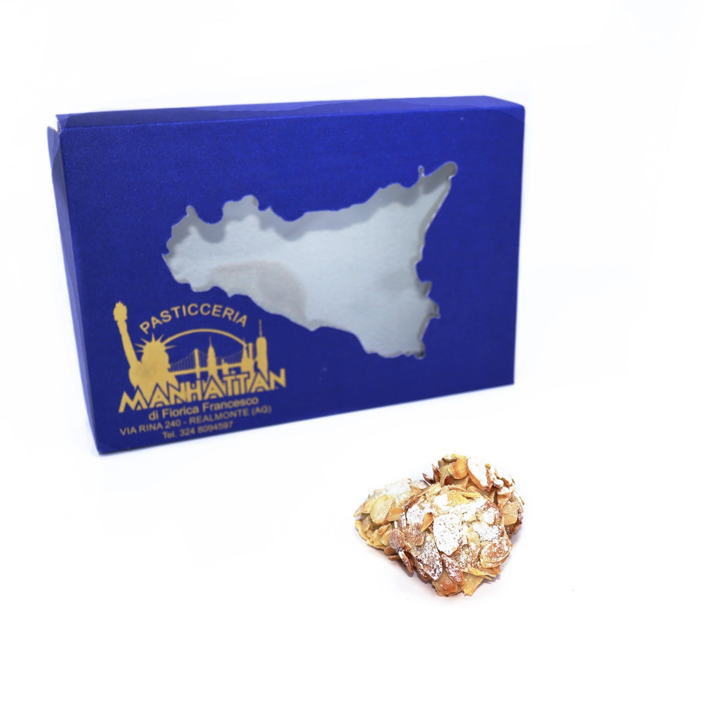 Paste di mandorla con scaglie di mandorla - Pasticceria Manhattan