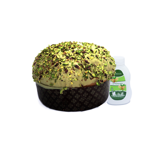 Panettone artigianale con crema al pistacchio